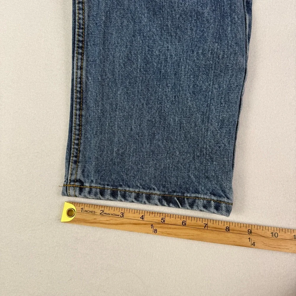Arizona Mens Jeans Size 36x30 Straight Relaxed Fit Medium Wash Blue Denim‎